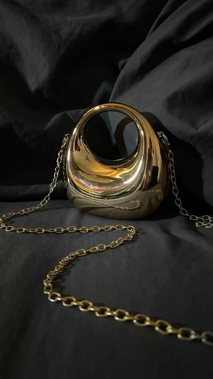 Aurelia Metallic Sculptural Minaudière.