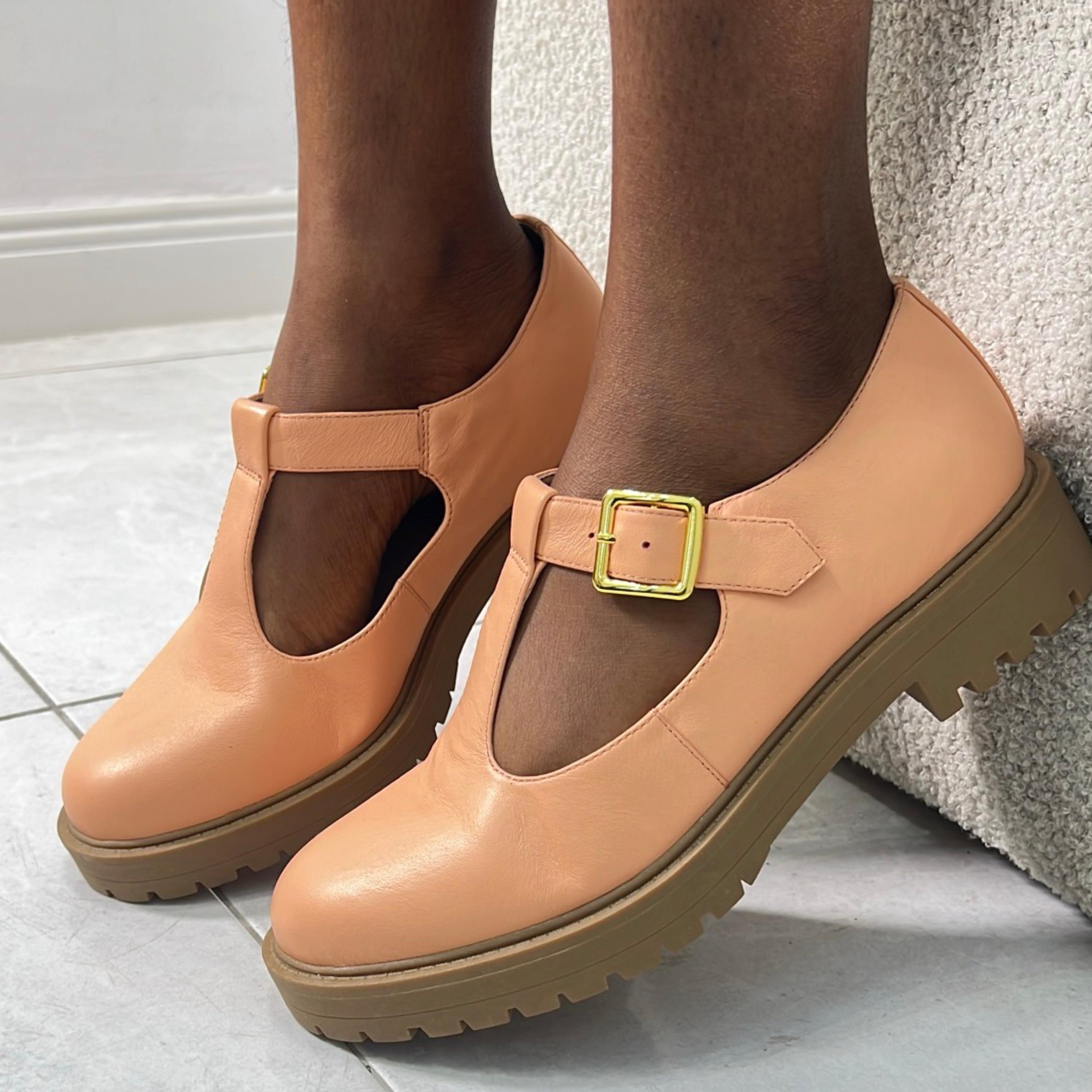 Wydr Studios Buckle Shoe in Peach