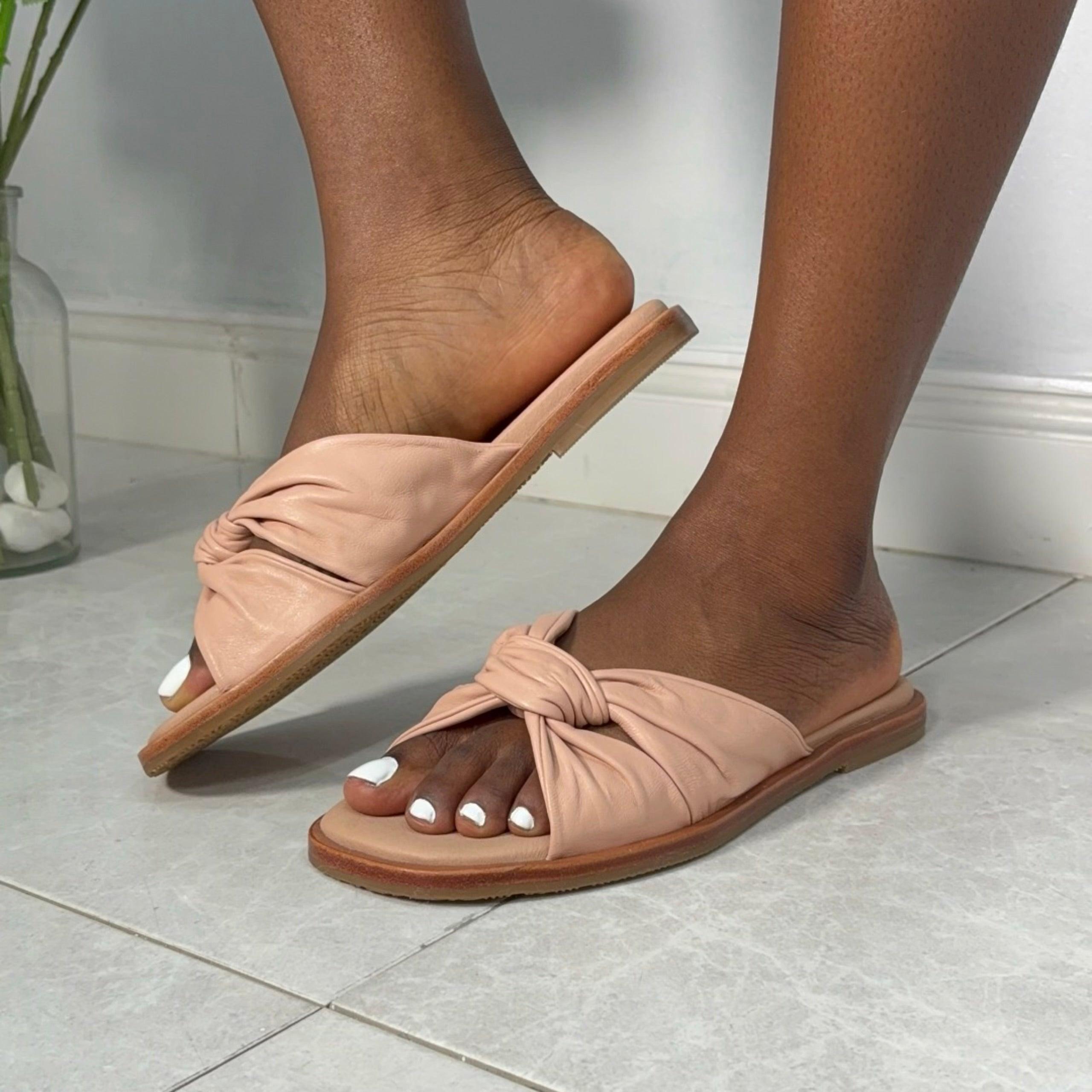 Wydr Studios Knot Detail Slide in Blush